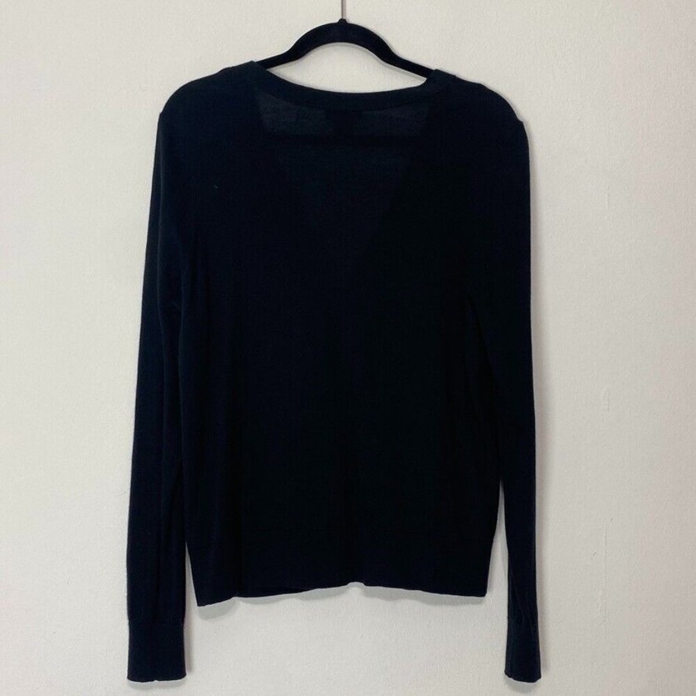 Halogen Buttoned Cardigan Solid Black Long Sleeve… - image 5